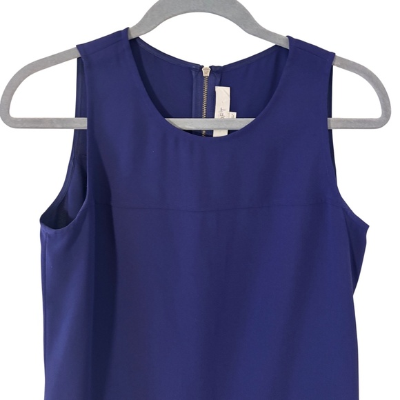 Ann Taylor LOFT Navy / Royal  Blue Sleeveless Sheath Dress Women’s Size 2 - Picture 3 of 12